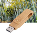 Miniatyrbillede 4 af 7: Træ roterende flashdrev opbevaring USB 2.0 U Disk Memory Stick (16G)