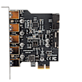 Pikkukuva 1 / 7: PCI-E 5-porttiseen USB 3.0 19-nastaiseen PCI Express -laajennuskortti