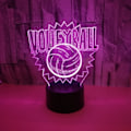 Miniatyrbilde 1 av 6: Qinwei Volleyball 3D nattlys levende rom illusjonslampe med fjernkontroll 16 farger endring