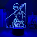 Miniatyrbillede 2 af 7: Attack On Titan til børneværelset - Natlampe med 3D-effekt - Anime 3D Optisk Illusion Natlys PXJD