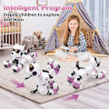 Miniatyrbillede 4 af 7: Fjernbetjent robot hundelegetøj, STEM programmerbar stemmeinteraktiv robot lyserød hvalp, berøringsfølsom sang og dansende hund, ideel julefødselsdagsgave