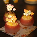 Miniatyrbillede 3 af 5: Natlampe, DIY Tulipan Lampe Håndlavet Møbel Dekoration Simuleret Blomst Soveværelse Sovebord Bordlampe Børn Pige (10 Blomster)