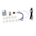 Miniatyrbild 5 av 7: Arkadspel DIY-delar kit Zero Delay USB-kodare JoyStick-knapp för Mame-spel (vit)