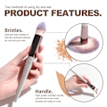 Miniatyrbild 5 av 6: BS-MALL sminkborste set 18 st premium syntetisk foundation puder concealer ögonskuggor rouge sminkborstar med svart fodral A-Champagne