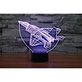 Miniatyrbillede 6 af 7: 3D Flyvemaskine Fjernbetjening 16 Farve Natlys Illusion Akryl LED Bord Sengelampe Børneværelse Skrivebords Dekoration Fødselsdagsgaver Legetøj til Børn