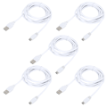 Pikkukuva 3 / 7: 5 kpl 3 m:n USB-datakaapeli WIIU-pelikonsolin latauskaapeli Pelilisävarusteet