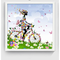 Miniatyrbilde 4 av 5: Wekity Blomsterfe Vægkunst Lærredstrykplakat, Enkelt Mode Vandfarve Kunsttegning Dekor til Hjem Stue Soveværelse Kontor og Børneværelse