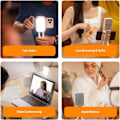 Pikkukuva 2 / 6: Kannettava videoneuvotteluvalo iPhonelle | Klipsi puhelimille, asennettavissa tabletteihin, kannettaviin ja pöytäkoneisiin | Täytevalo selfieihin, meikkiin