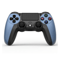 Miniatyrbillede 1 af 7: Trådløs Game Controller Dobbelt Vibration Nøjagtig Kontrol Bluetooth Gamepad med Lysbjælke til PS4 Camouflage Blå