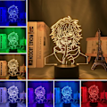Pikkukuva 5 / 7: USB Anime-valo Ken Kaneki LED-yövalo RGB 16 väriä vaihtuva 3D optinen illuusio sängynpäätylamppu kosketusohjauksella ja kaukosäätimellä kodin huoneen sisustukseen