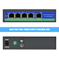 Pikkukuva 2 / 7: POE Power Over Ethernet -kytkin 4 portin POE   1 Uplink -portti IEEE802.3Af AT