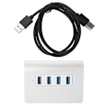 Miniatyrbild 1 av 7: Hög hastighet bärbar mini 4-portars USB3.0 laddningshub splitteradapter för ORICO M3H4