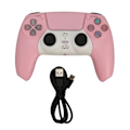 Miniatyrbilde 2 av 7: Bluetooth-kontroller – Trådløs spillkontroller med oppladbart batteri – Joystick for PS4, PS5, Windows 7, 8, 10, PC, nettbrett – Rosa