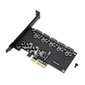 Pikkukuva 2 / 7: PCIE 5 SATA -laajennuskortti 6 Gbps:n siirtonopeudella Plug and Play 5-porttinen SATA3.0 -laajennuskortti Windowsille ja pöytätietokoneille