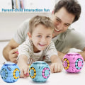 Miniatyrbillede 7 af 8: 2 i 1 roterende Fidget Spinner Magic Bean Infinity Cube Stress Relief Ball Voksne Børn Unisex-Børn Uddannelsesmæssige Puslespil Cube Legetøj (Blå)