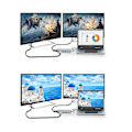 Miniatyrbillede 7 af 7: Aluminium Type C 5-i-1 dockingstation med HDMI dobbelt skærm til iphone Mac Book / Huawei Mate Book