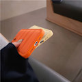 Miniatyrbillede 5 af 5: Ansøg om iPhone 11 Promax stødsikkert TPU PU læder etui pc beskyttende etui telefon etui med oppustelig etui - Orange
