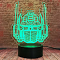Miniatyrbild 4 av 8: Coola Transformers Bots Optimus Prime Actionfigur Autobots 3D Knight Transfigur 16 Färgväxlande LED Nattlampa Dekoration Fans Män Pojkar Barn Tonåringar