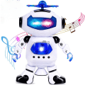 Miniatyrbillede 1 af 5: Gående robotlegetøj til børn - 360° kropsspinnende dansende robotlegetøj med LED-lys, der blinker og musik, smart interaktivt elektronisk børnerobotlegetøj