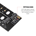 Miniatyrbillede 7 af 7: NGFF M.2 til PCI-E 4X 3.0 Adapterkort Riserkort Højhastighedsudvidelse B-Key   M-Key M.2 SSD-stik 6.0Gb/s
