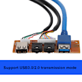 Miniatyrbillede 7 af 7: Computer Chassis Case Front Panel Audio Interface Panel USB3.0/2.0 med kabel
