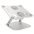 Miniatyrbild 2 av 7: Aluminiumlegering Laptopstativ med 2 Kylfläktar Fällbart Justerbart Laptop Kylstativ för 10 till 17,3 tum Bärbara datorer Silver