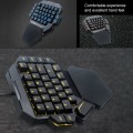 Miniatyrbild 4 av 4: Enhands tangentbord 35 tangenter Noggrann känslig kontroll 6 programmerbara tangenter Ergonomisk design Halvt tangentbord