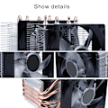 Miniatyrbild 4 av 7: ID-COOLING SE-904TWIN Dubbeltorns CPU-kylare LED-fläkt CPU-kylare Dubbeltorns CPU-luftkylare