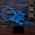 Miniatyrbilde 1 av 5: 3D Volleyball Nattlys LED Lampe Illusions 7 Farge Skiftende Berøringssensor Bord Dekor Lamper Bursdagsgave Akryl Flat ABS Base USB Ca