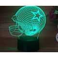 Miniatyrbilde 3 av 8: Fotballhjelm nattlys 7 farger LED, 7 farger gradvis endring berøringssensor USB bordlampe for feriegaver eller hjemmedekorasjoner