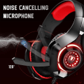 Miniatyrbillede 3 af 7: Gaming Headset til PS4 PS5 PC Xbox One Switch med støjreducerende mikrofon, PC Gaming-hovedtelefoner med 3,5 mm-stik Black Red