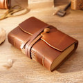 Miniatyrbillede 3 af 9: Håndlavet Retro Læder Notesbog Journal Dagbog Blankt Papir Tegnebog Album Tykt Læder Journal Bog 400 Sider Blankt Papir Skitsebog
