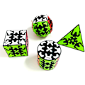 Miniatyrbilde 3 av 7: Gear Magic Cube Set, Gear Speed Cube-pakke med 3x3x3 Gear Cube Gear Pyraminx Sylindrisk Gear Cube og Gear Ball Cube Puslespill 4 stk