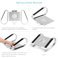 Miniatyrbillede 7 af 7: Bærbar computer stand, aluminium bærbar computer riser vinkelhøjde justerbar stand til MacBook og PC med anti