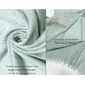 Miniatyrbilde 2 av 4: Kvinners sommer skjerf lett stort langt gasbind sjal lin strand wrap vanlig 75”×43”, mintgrønn