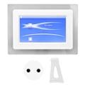 Miniatyrbild 1 av 7: 7 tums digital fotoram 800x480 enkel funktion höger vinkel elektronisk videofotoram vit 100‑240V EU-kontakt