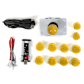 Miniatyrbillede 1 af 7: 30/24 Kassette Knap   5P Rocker Enkelt Kit Sort USB Core Board Arcade Kit Gul