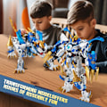 Miniatyrbillede 6 af 9: Mecha Byggeklodser Legetøj 2i1 Dyr Transformerende Robot Byggesæt med Hvid Tiger Samleobjekter Gave (515 Dele) (Hvid Tiger)
