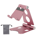 Miniatyrbilde 1 av 7: Telefonstativ Multi Vinkel Justering Multi Hull Posisjon Stabil Base Farge Varig Skrivebord Mobiltelefonholder for PC Bærbar Rosa
