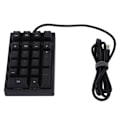 Miniatyrbilde 1 av 7: Kablet tastatur RGB bakgrunnsbelysning trinnvis tastehette programmerbare knapper 21 taster mekanisk tastatur rød aksel