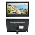 Miniatyrbild 6 av 7: Digital fotoram HD 10,1 tum 1024x600 LCD-skärm Smart elektronisk fotoram med fjärrkontroll 110‑240V Svart EU-kontakt