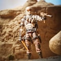 Miniatyrbild 5 av 9: Klassificerad serie Desert Commando Snake Eyes, samlarobjekt G.I. Joe actionfigurer, 92, 6-tums actionfigurer för pojkar och flickor, med 9 tillbehör