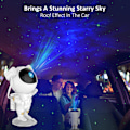 Miniatyrbilde 6 av 8: Astronaut Stjerneprojektor Nattlys med Timer, Fjernkontroll og 360° Justerbar Design, Astronaut Nebula Galaxy Nattlys Projektor for Barn Voksne