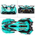 Miniatyrbild 5 av 7: SASBSC Leksaksbilar Lambo V12 Sportbil Leksak med Ljus och Ljud Diecast Metallmodell Bilar för 3+ Åriga Pojkar Pull Back Race Car Presentleksaker för Barn
