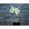 Miniatyrbillede 4 af 7: 3D Kokosnødtræ Fjernbetjening 16 Farve Natlys Illusion Akryl LED Bordlampe Sengelampe Børneværelse Skrivebordsdekoration Fødselsdagsgaver
