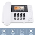 Miniatyrbillede 2 af 7: W598 Trådløs fastnettelefon til hjemmet, skrivebordstelefon, mobiltelefon til hjemmekontor, skrivebordstelefon, hvid