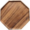Miniatyrbilde 5 av 7: Sett med 2 serveringsbrett i akasietre - dekorative fruktfat i tre - firkantede dessertfat - serveringsfat for mat - ostebrett - festbrett Acacia Wood