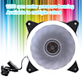 Miniatyrbillede 7 af 7: Chassis Fan Computer Cooler Mute Desktop PC Tilbehør Monokrom RGB Dobbelt Blænde 12cm (Dobbelt Blænde Hvidt Lys Skruer)