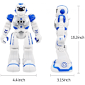 Miniatyrbild 4 av 6: Fjärrstyrd robot för barn, intelligent programmerbar robot med infraröd kontroll leksaker, dans, sång, månvandring och LED-ögon, geststyrning