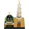 Miniatyrbild 7 av 8: Muslimsk Kaaba-kupol Presentera Bilar Skrivbords Hantverk Moské Dekoration Prydnad Prydnadsföremål Islam Dekoration 1 Set Utility Tables